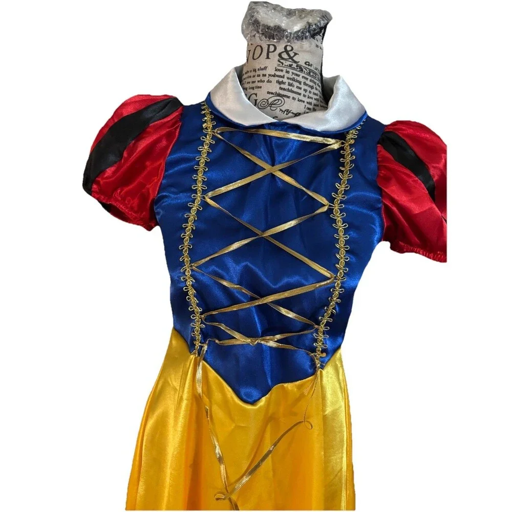 Charades Deluxe Snow White Princess Costume Dress NWOT Child Size 10
